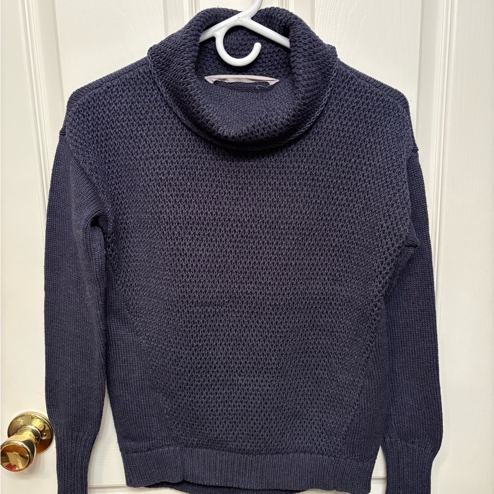 Athleta Deep Blue Cowl Neck Sweater